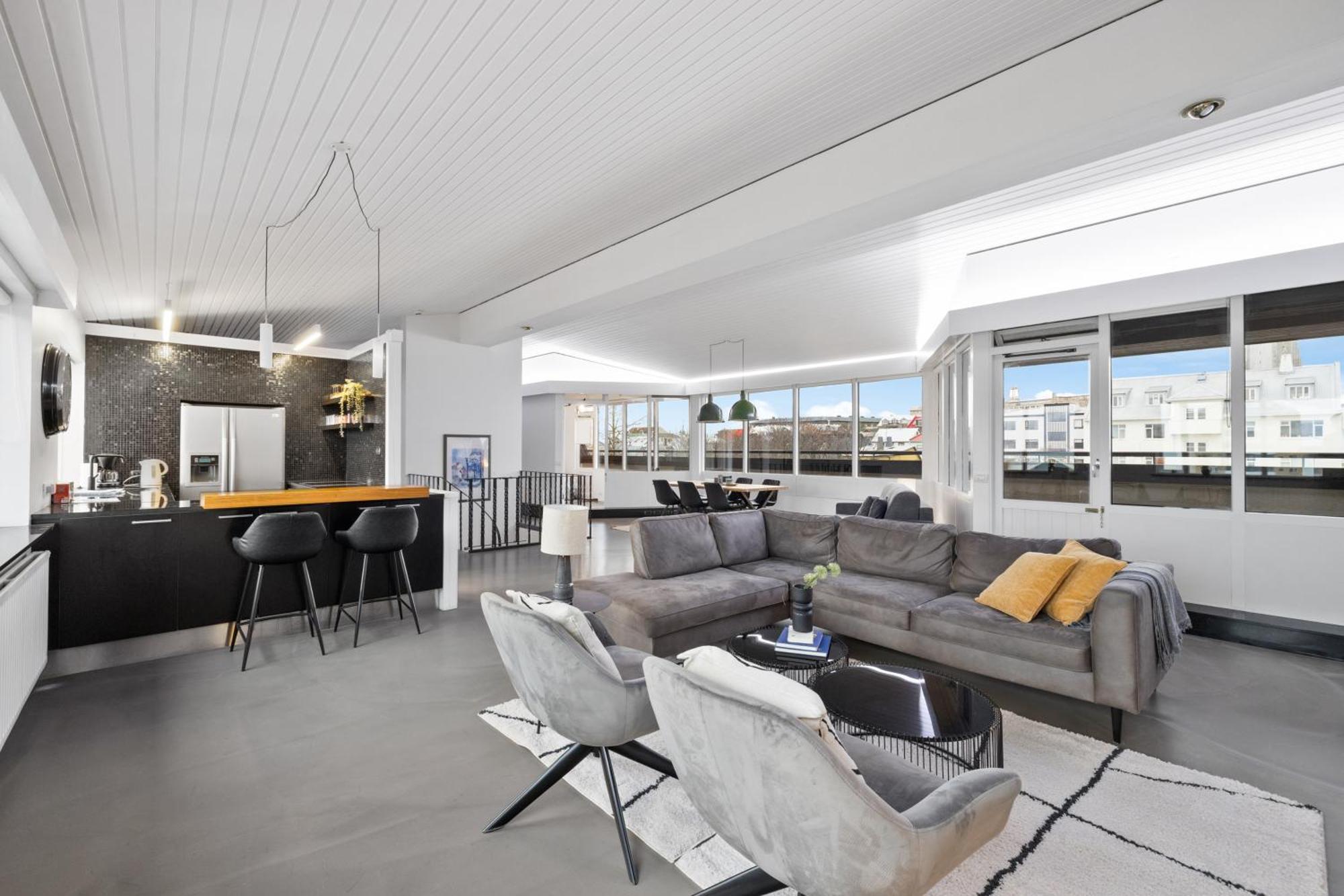 Penthouse Apt On The Shopping Street-Free Parking Reykjavík Dış mekan fotoğraf